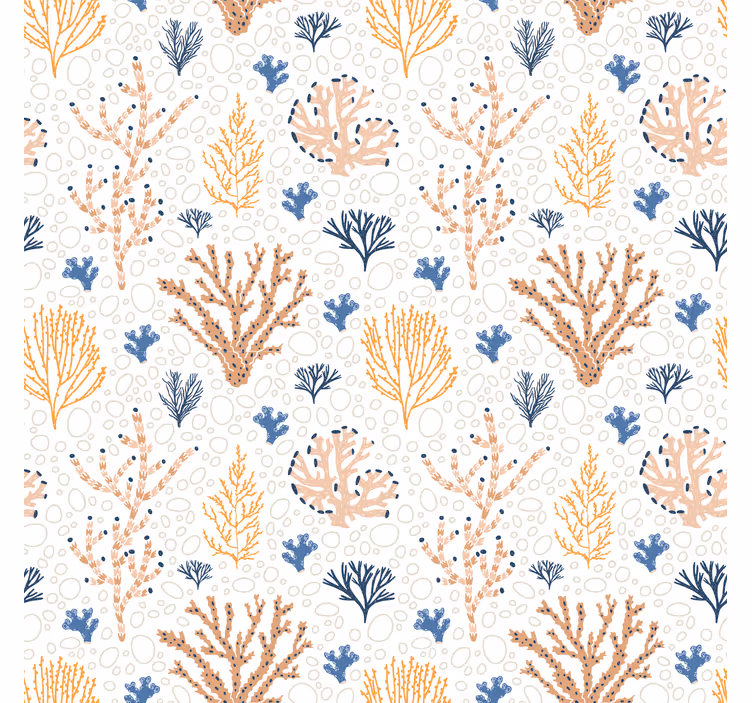 Papier peint nature motif corail élégant - TenStickers
