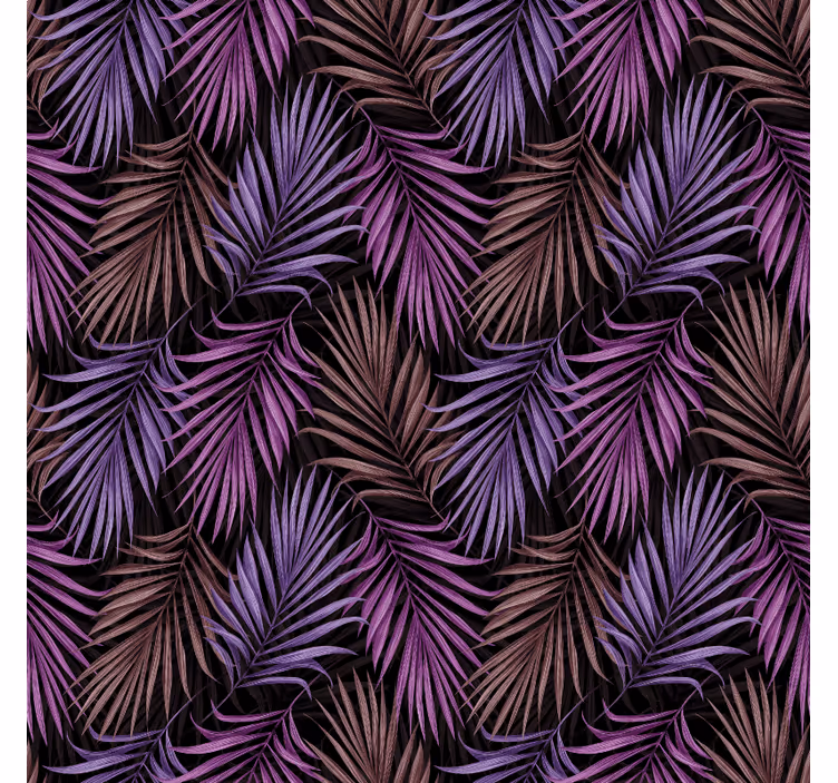Papier peint nature motif de feuilles violettes - TenStickers