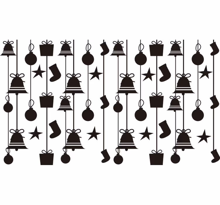 Papier peint noel chaussettes noires - TenStickers