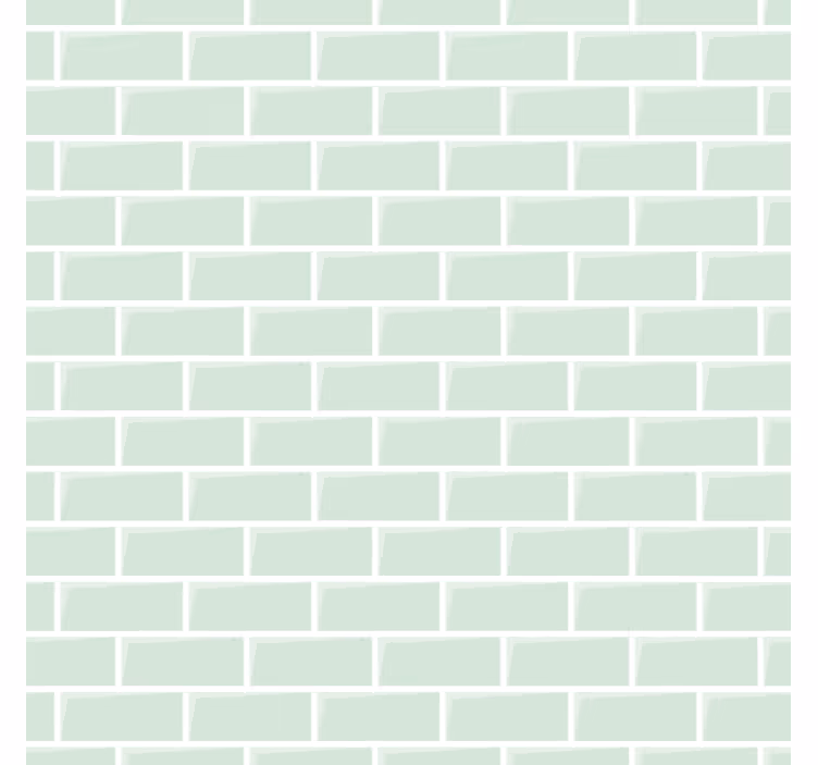Papier peint brique motif vert élégant - TenStickers