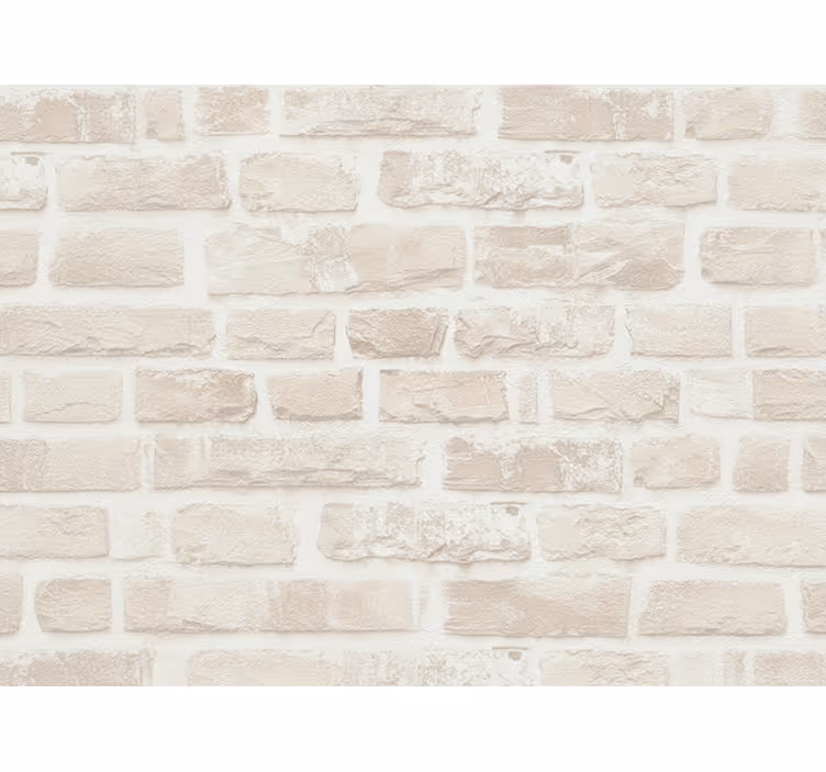 Papier peint salon brique blanche faux effet - TenStickers