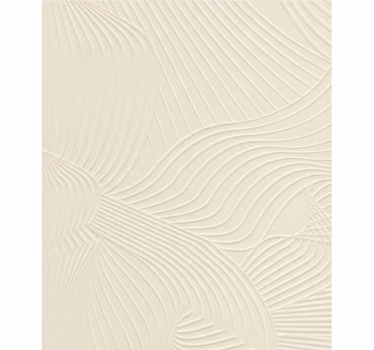 Papier peint salon crème vague embossée - TenStickers