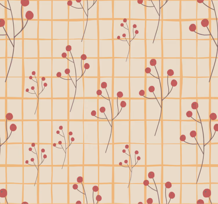 Papier peint chambre motif floral coffre - TenStickers