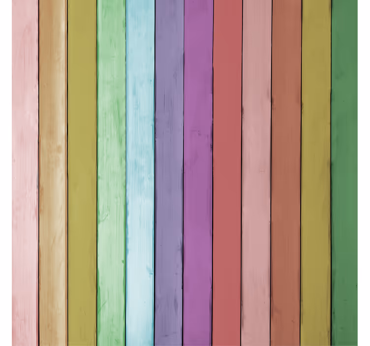 Papier peint ornemental lattes en bois clair - TenStickers