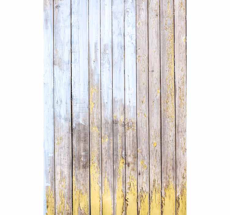 Papier peint ornemental planches rustiques blanches - TenStickers