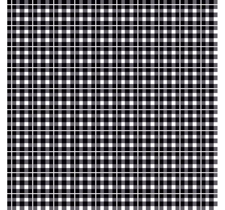 Papier peint ornemental à carreaux noir et blanc - TenStickers