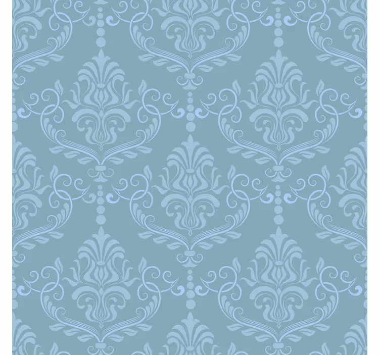 Papier peint chambre bleu élégant baroque - TenStickers