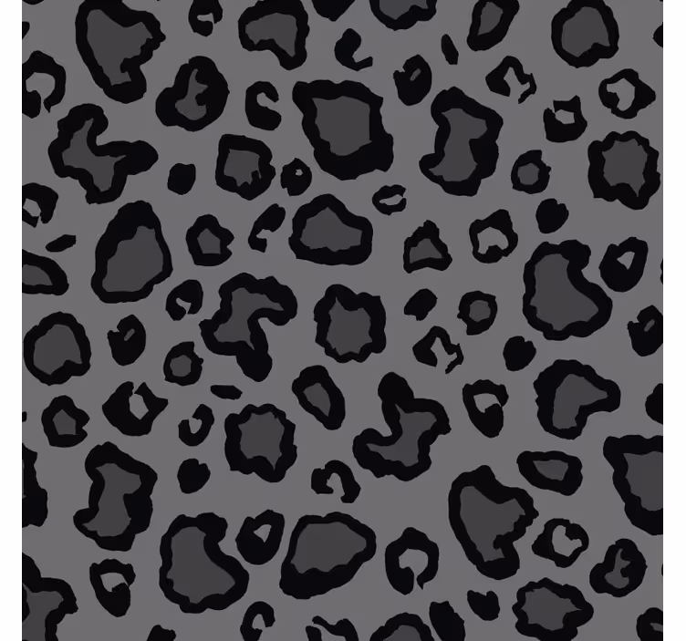 Papier peint animaux motif léopard noir et gris foncé - TenStickers