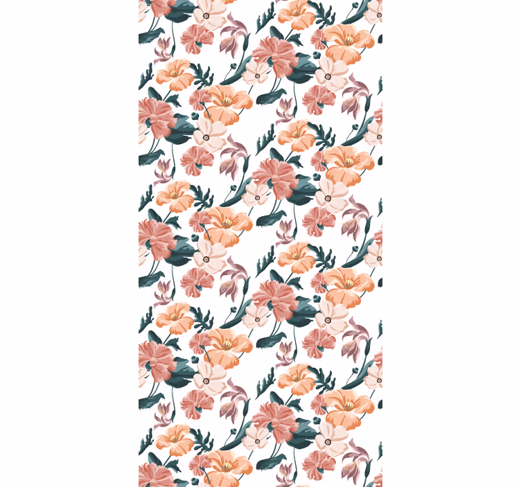 Papier peint chambre motif fleurs pastel magnifiques - TenStickers