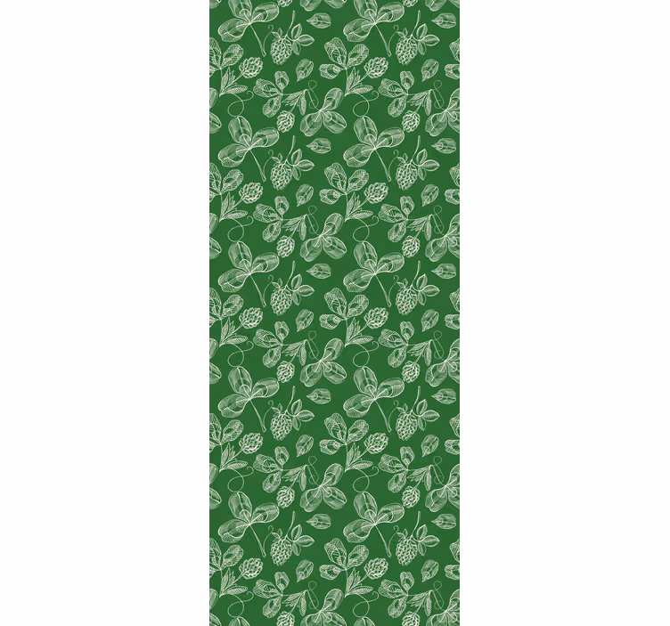 Papier peint chambre motif brindilles de magnolia vert - TenStickers