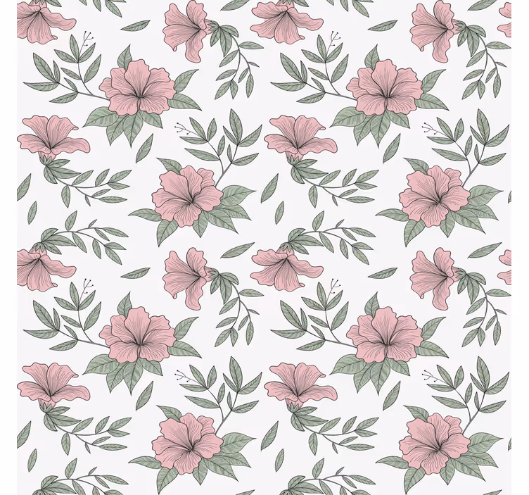 Papier peint chambre motif floral - TenStickers