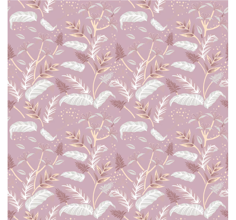 Papier peint chambre motif feuilles botaniques - TenStickers