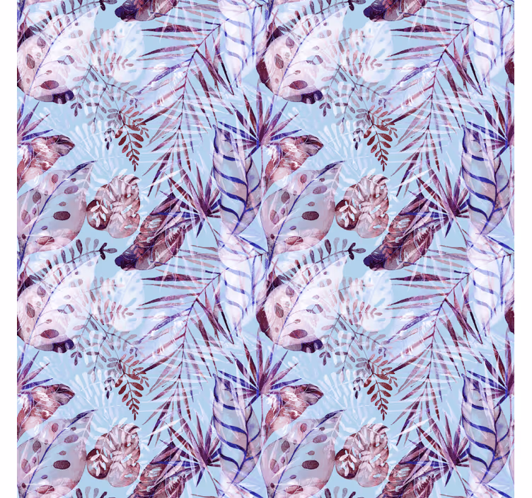 Papier peint chambre illustrations de feuillage floral - TenStickers