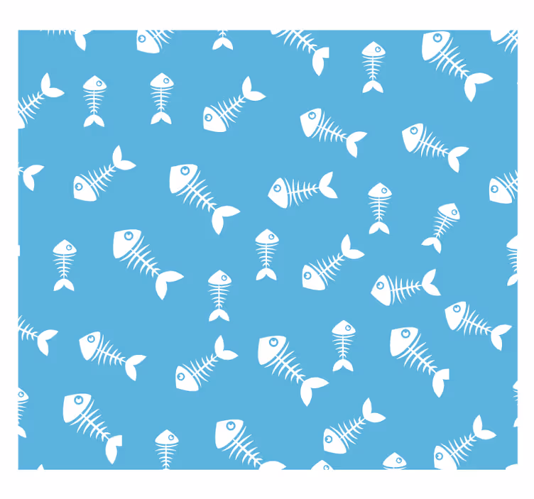 Papier peint animaux os de poisson - TenStickers