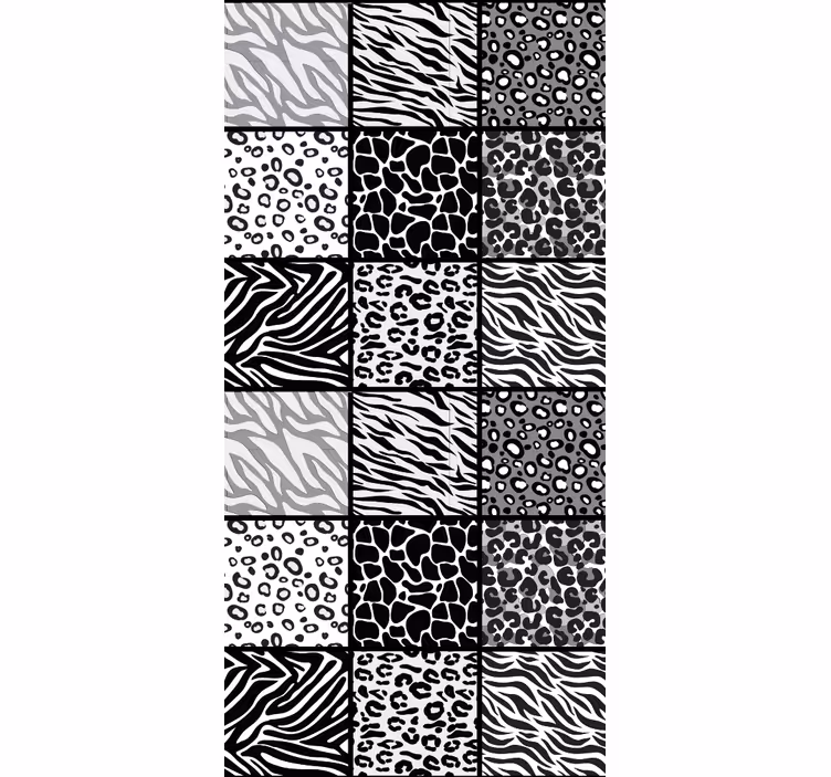 Papier peint animaux motifs variés - TenStickers