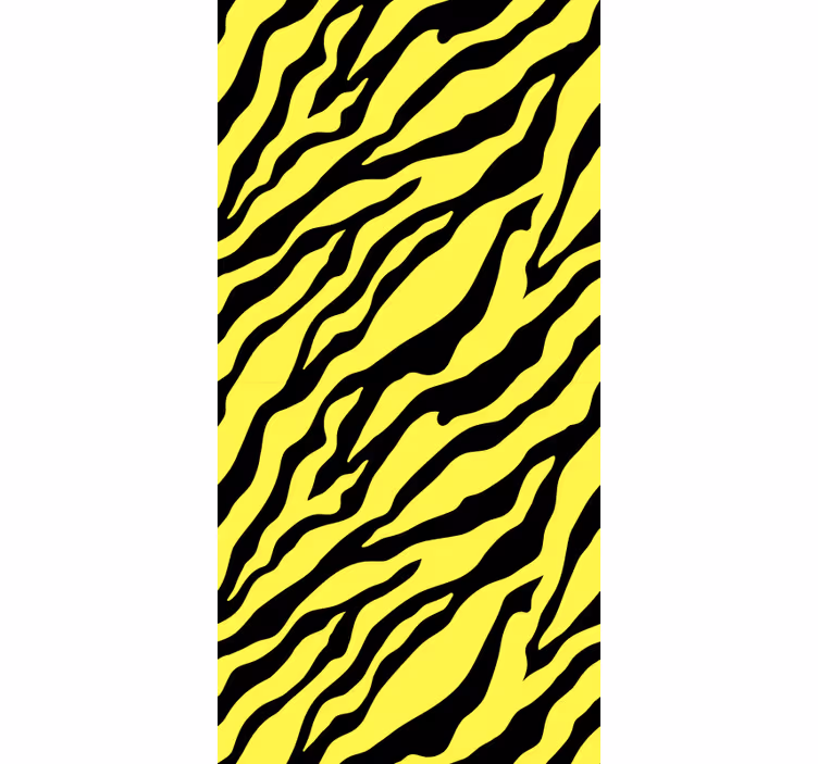Papier peint animaux design zebra jaune - TenStickers