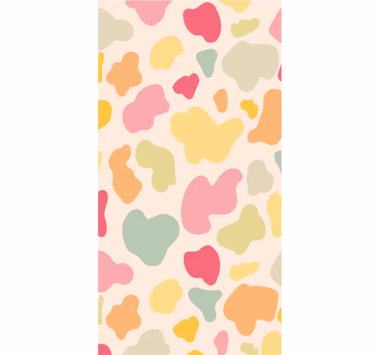 Papier peint animaux imprimé vache arc-en-ciel - TenStickers