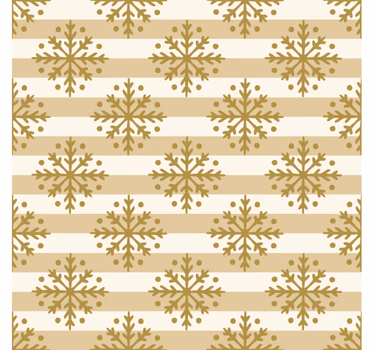 Papier peint noel rayures flocons de neige - TenStickers