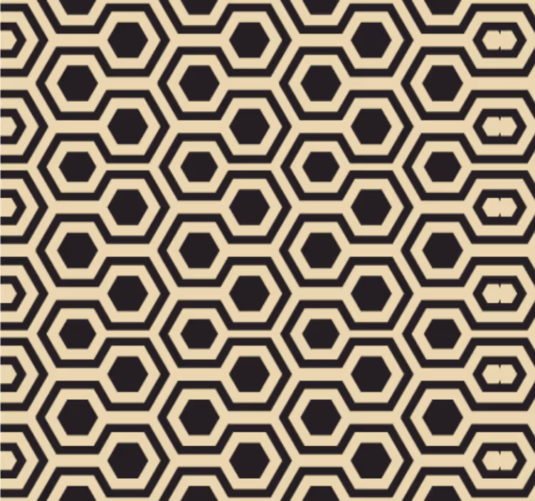 Papier peint bureau motif hexagonal géométrique - TenStickers