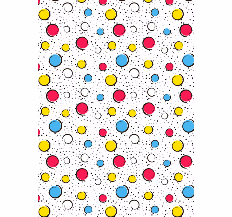 Papier peint couloir pois multicolores - TenStickers