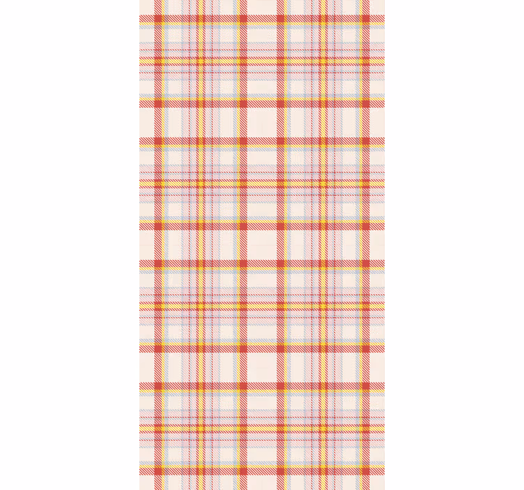 Papier peint couloir à motifs carrés tartan écossais - TenStickers