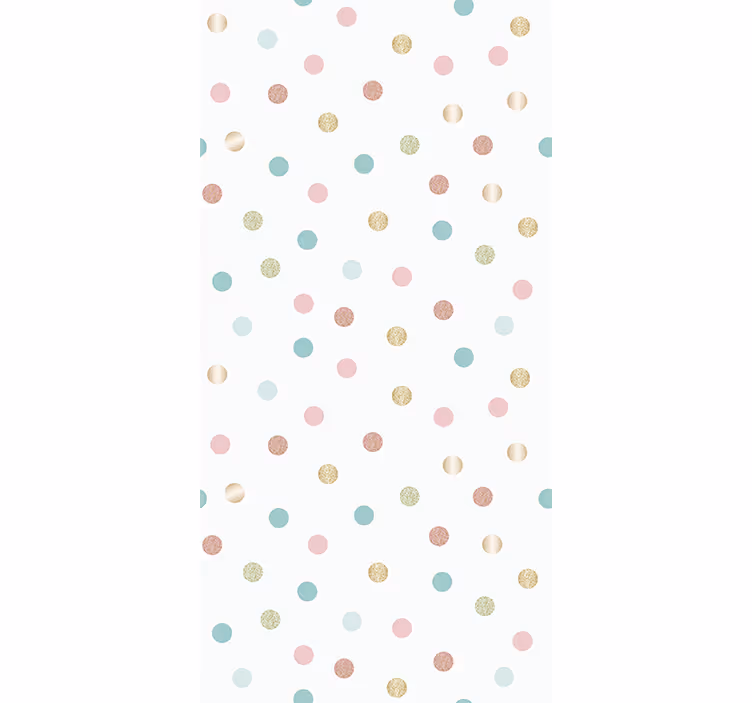 Papier peint entrée motif à pois confettis scintillants - TenStickers