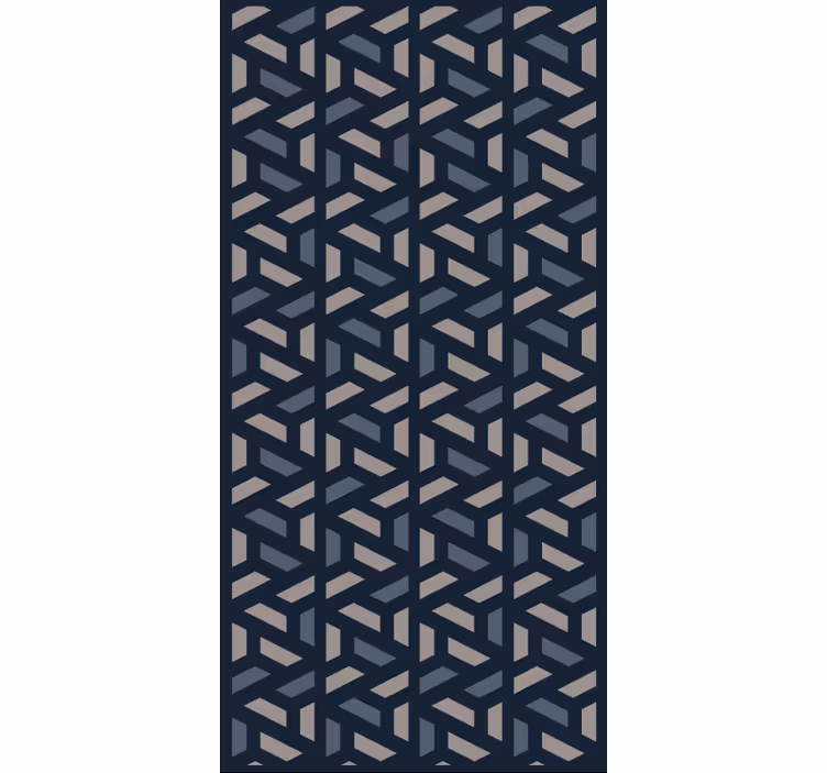 Papier peint couloir motif triangles bleu et gris - TenStickers