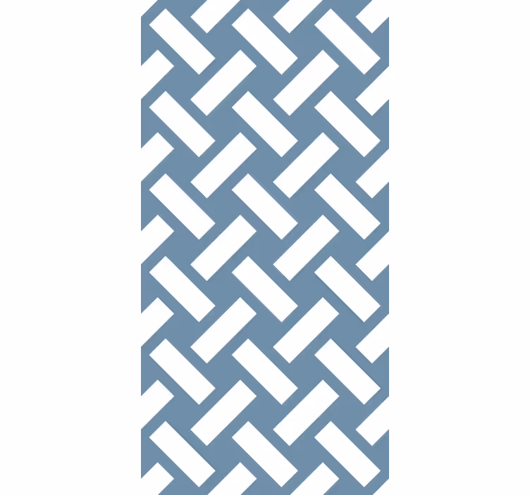 Papier peint salle à manger motif géométrique bleu - TenStickers