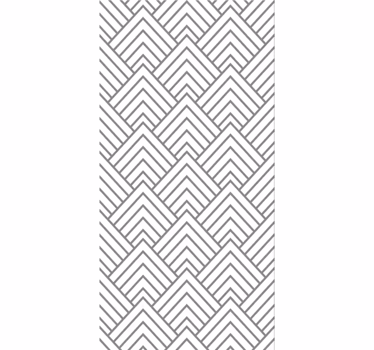 Papier peint salle à manger motif triangles blancs - TenStickers