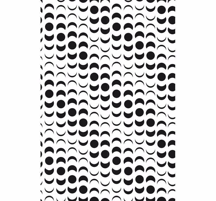 Papier peint salle à manger cercles semi-monochromes - TenStickers
