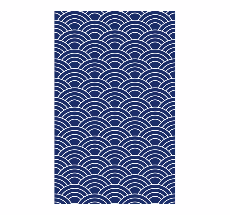 Papier peint géométrique motif lignes ondulées - TenStickers