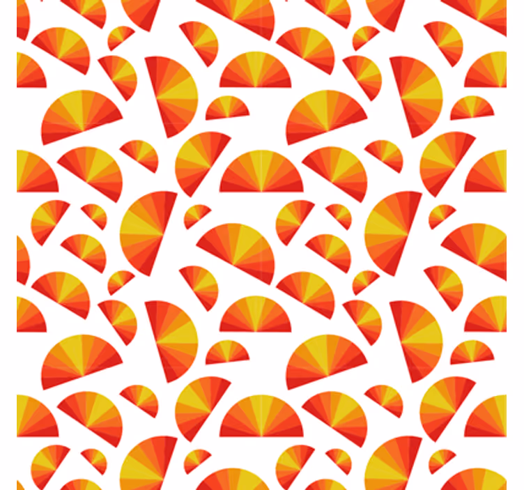Papier peint géométrique motif circulaire - TenStickers