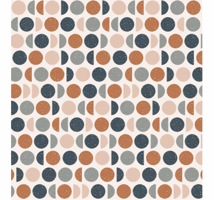 Papier peint géométrique motif pois rétro - TenStickers