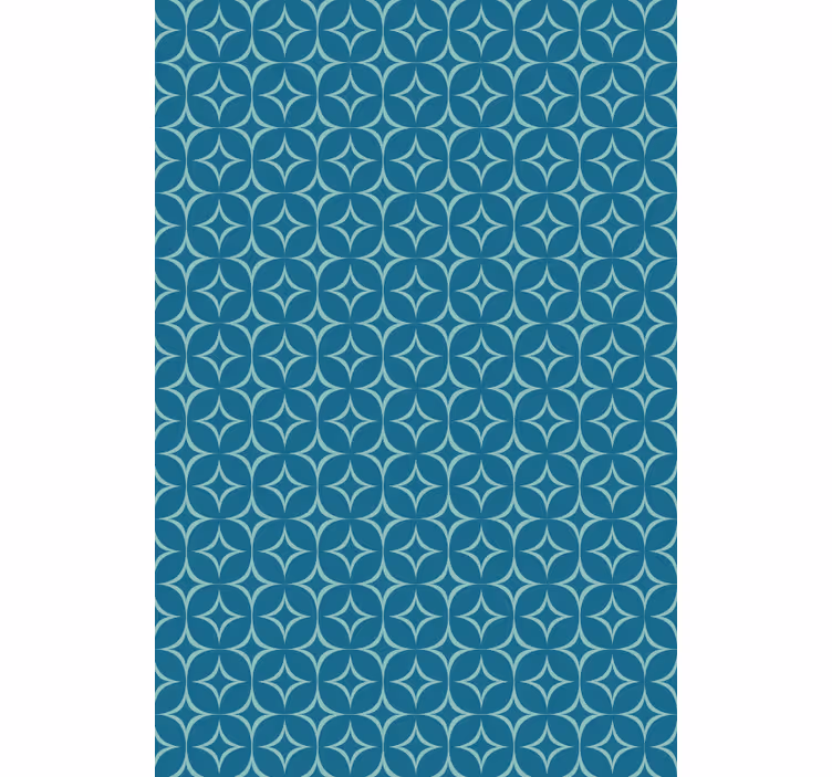 Papier peint géométrique cercles bleus élégants - TenStickers