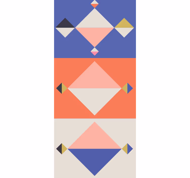 Papier peint géométrique formes modernes abstraites - TenStickers