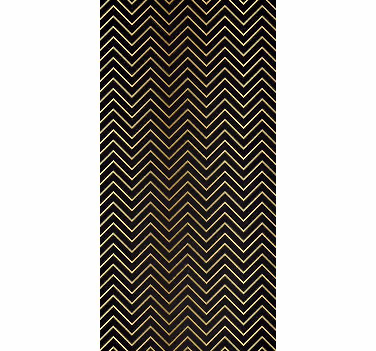 Papier peint géométrique motif chevron doré - TenStickers