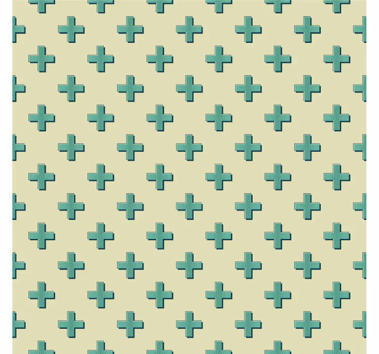 Papier peint géométrique mint plus formes - TenStickers