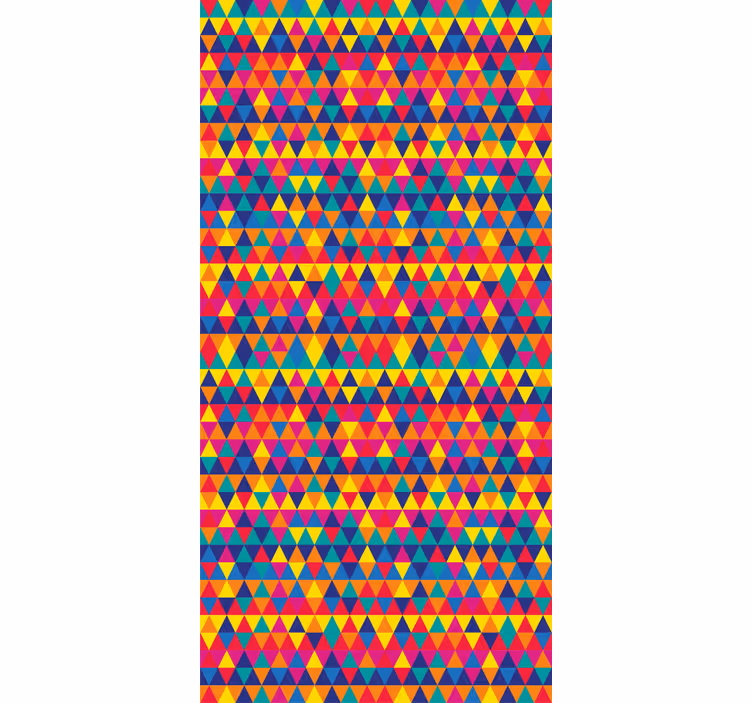 Papier peint géométrique motif triangles colorés - TenStickers