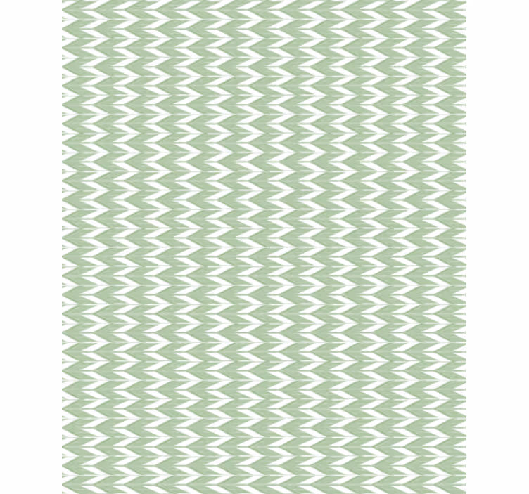 Papier peint géométrique motif chevrons verts - TenStickers