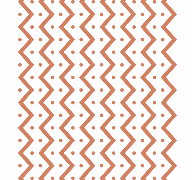 Papier peint géométrique zigzags et points - TenStickers