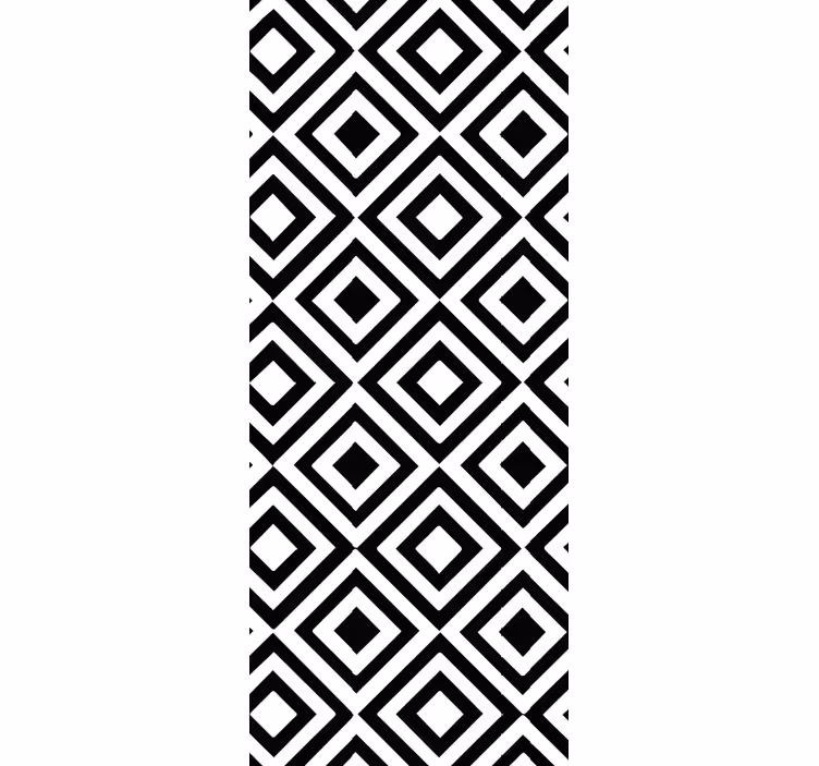 Papier peint géométrique noir et blanc - TenStickers