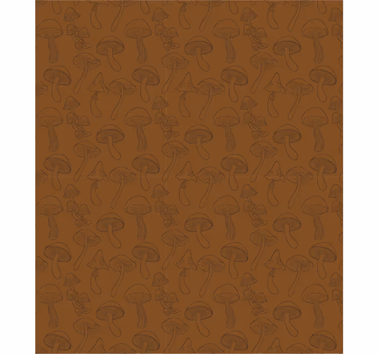 Papier peint nature motif champignons - TenStickers
