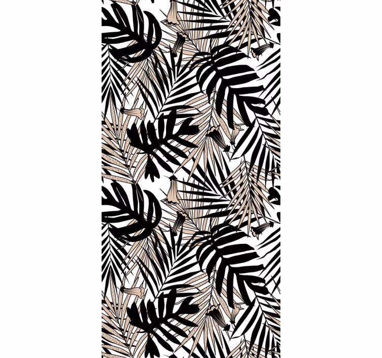 Papier peint nature feuilles tropicales - TenStickers
