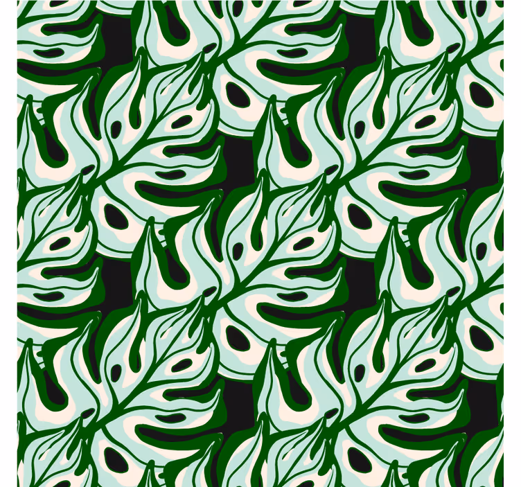 Papier peint nature imprimé feuillage tropical - TenStickers