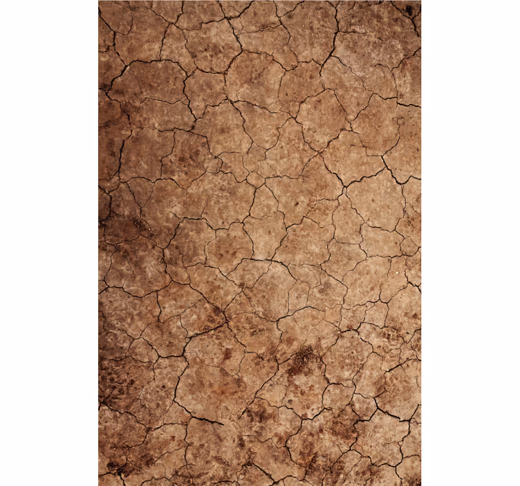 Papier peint autres textures effet érosion craquelé aride - TenStickers