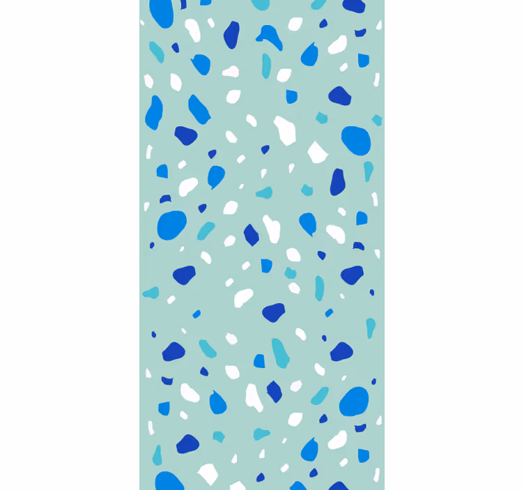 Papier peint autres textures tons bleus terrazzo - TenStickers