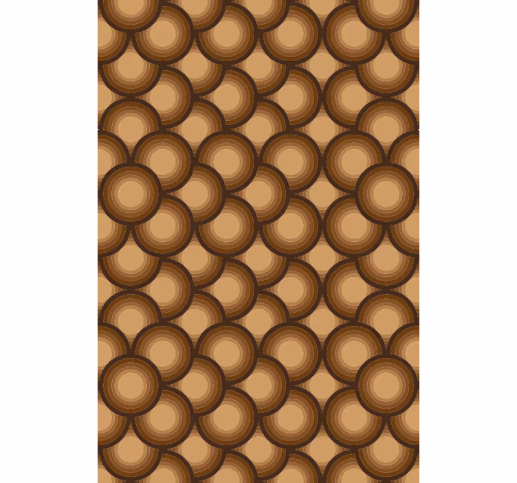 Papier peint vintage soleils marron - TenStickers
