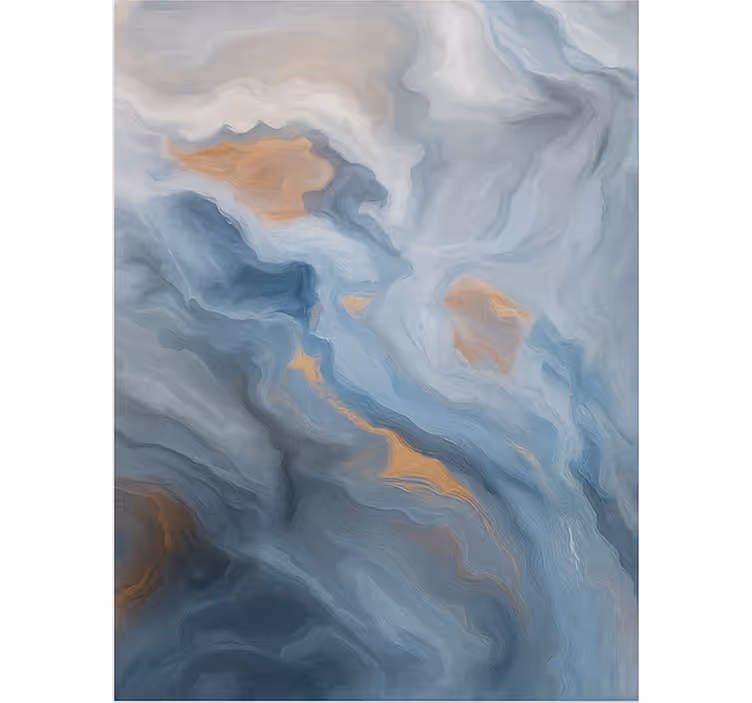 Papier peint marbre nuances bleu ambre - TenStickers