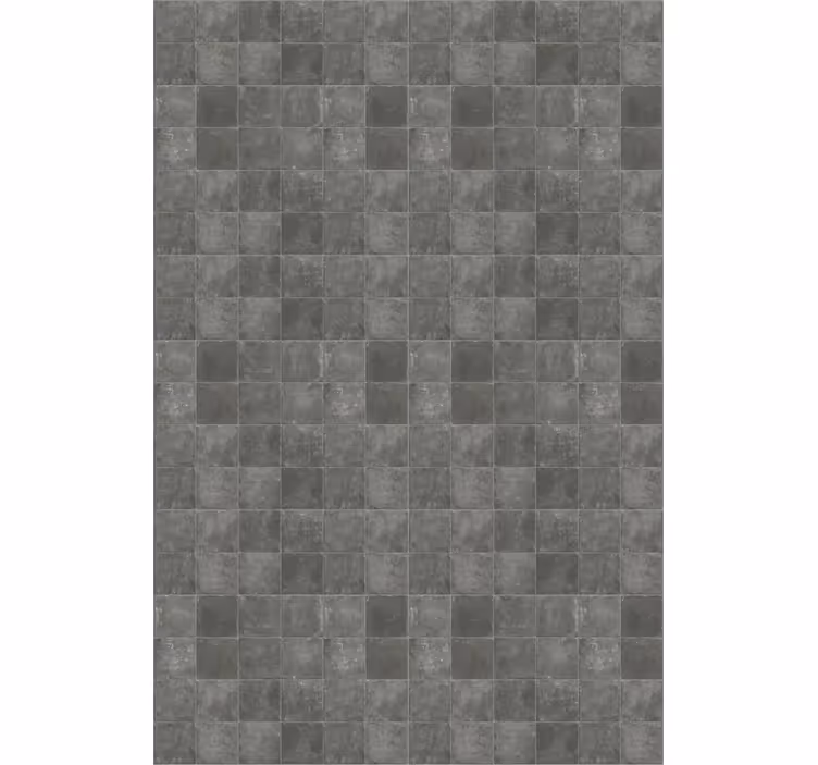 Papier peint carrelage carrés vintage gris foncé - TenStickers