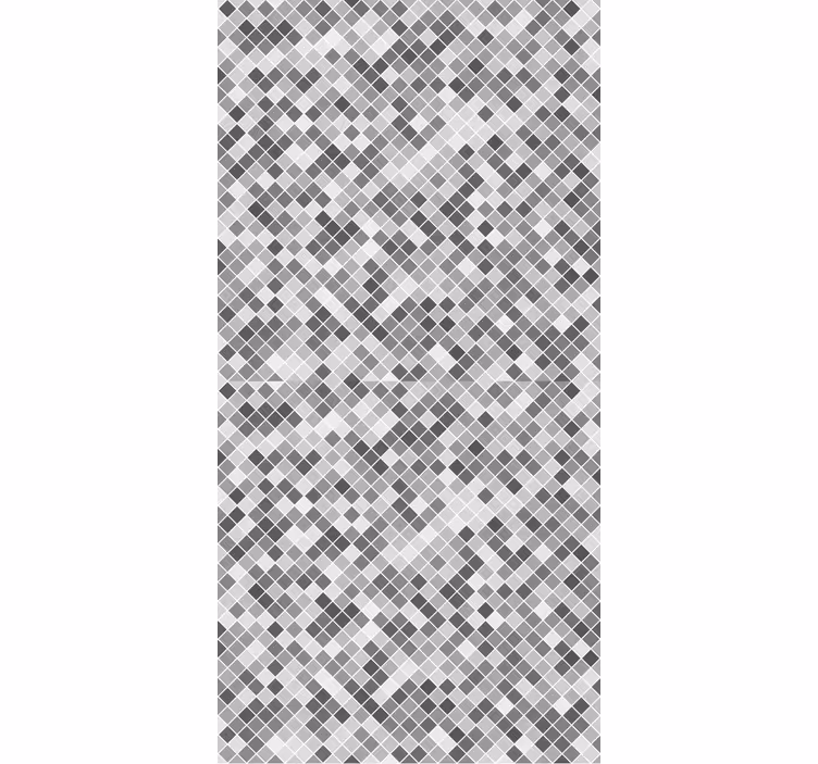 Papier peint carrelage motif à carreaux gris - TenStickers